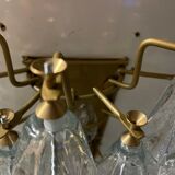 Italian murano glass polygon sconces, set of 2