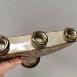 Three-armed ceramic candlestick. Denmark 1970s