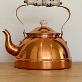 Vintage copper and ceramic kettle