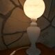 alabaster table lamp with alabaster globe Italy 1950-60