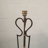 Lamppost twisted wrought iron and brass vintage