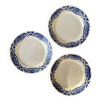Set of 3 Badonviller flat plates