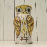 Zoomorphic ceramic owl pitcher signed owl