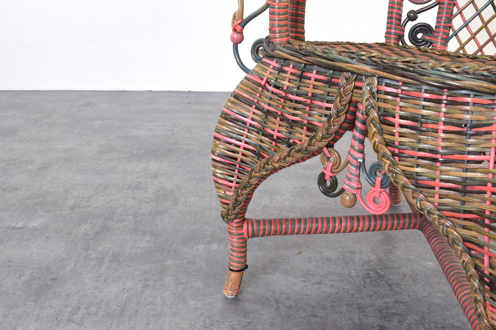 American Victorian Wicker Armchair from Heywood-Wakefield, 1910s.