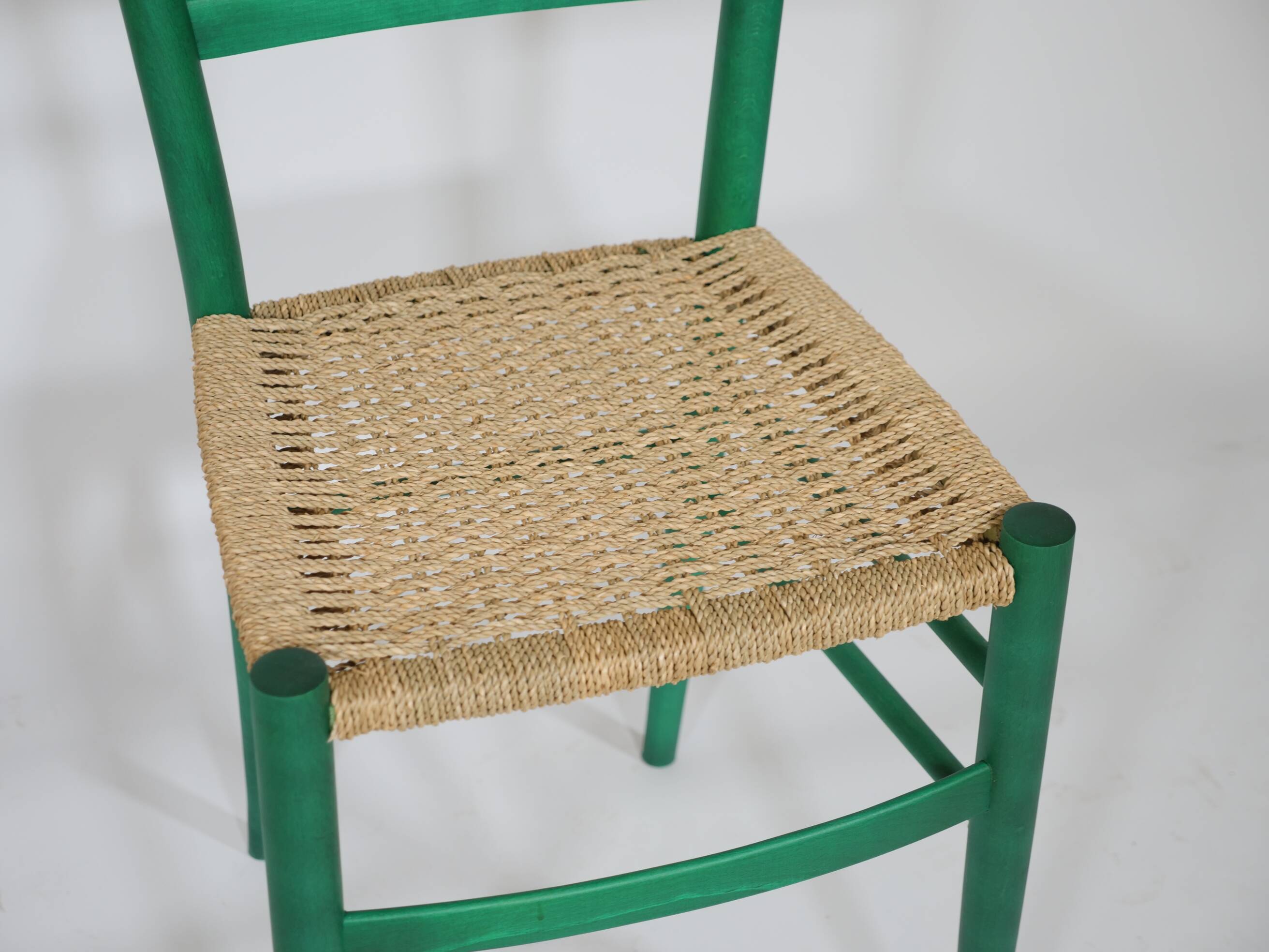 B&B Italy Wicker Chairs Table Colorful Mid-Century Design 60s 70s, Set of 5