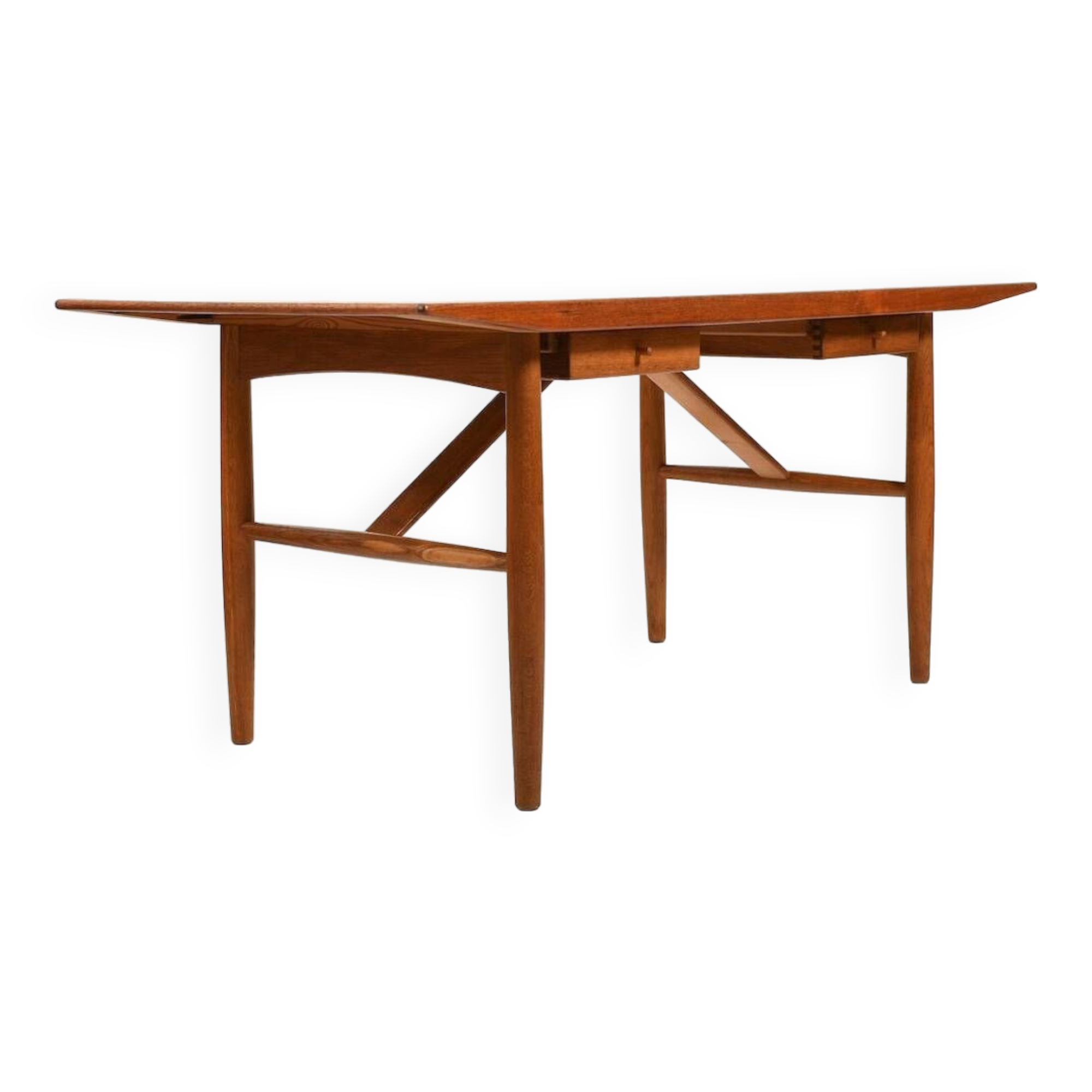 Fine Danish freestanding Desk in Teak and Oak 1960s