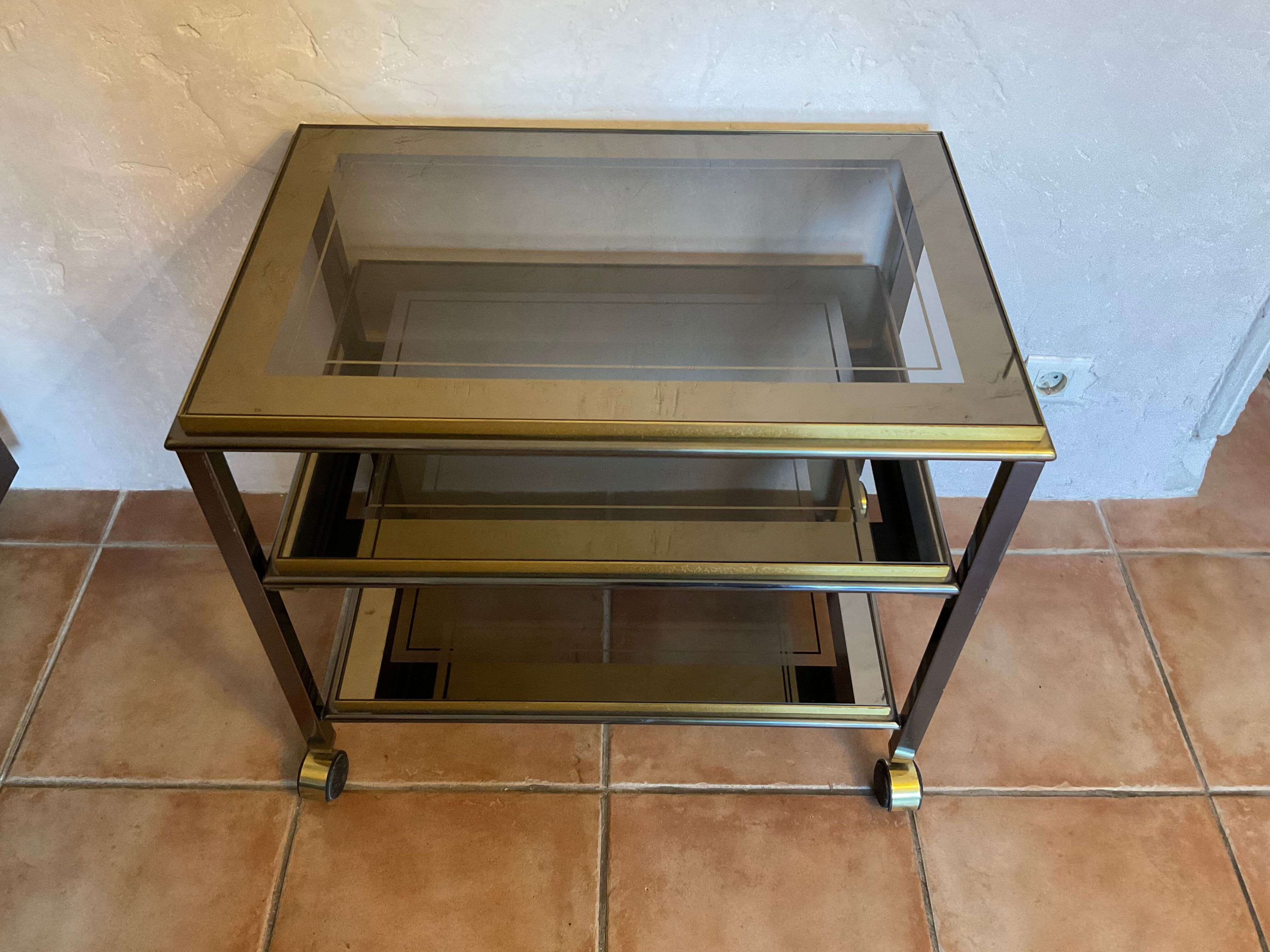 TV furniture brass and chrome design