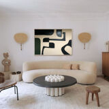 Minimalist abstract acrylic canvas Unstructured 100x81