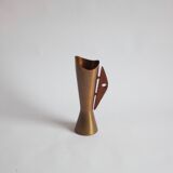 Copper and teak vase by Dahlmann, Germany 1950s