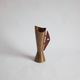 Copper and teak vase by Dahlmann, Germany 1950s
