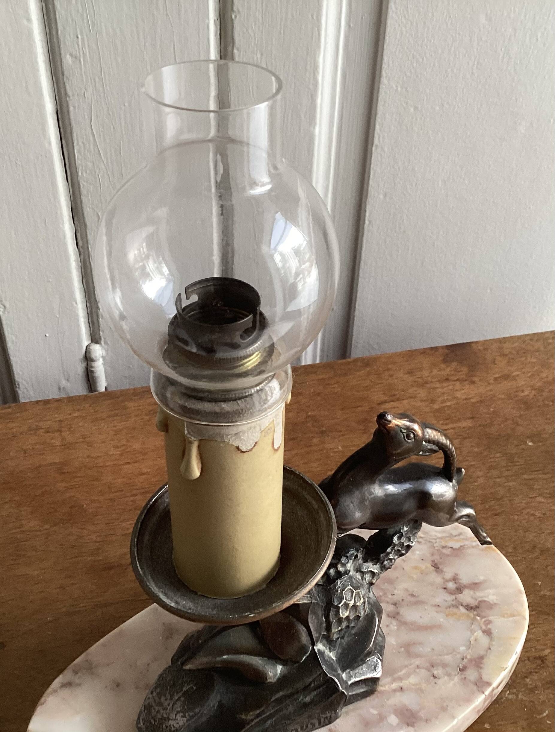 Antique bedside lamp night light by Jacques Limousin