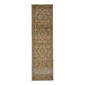 Turkish Handknotted Wool Oushak Rug 82 cm x 289 cm