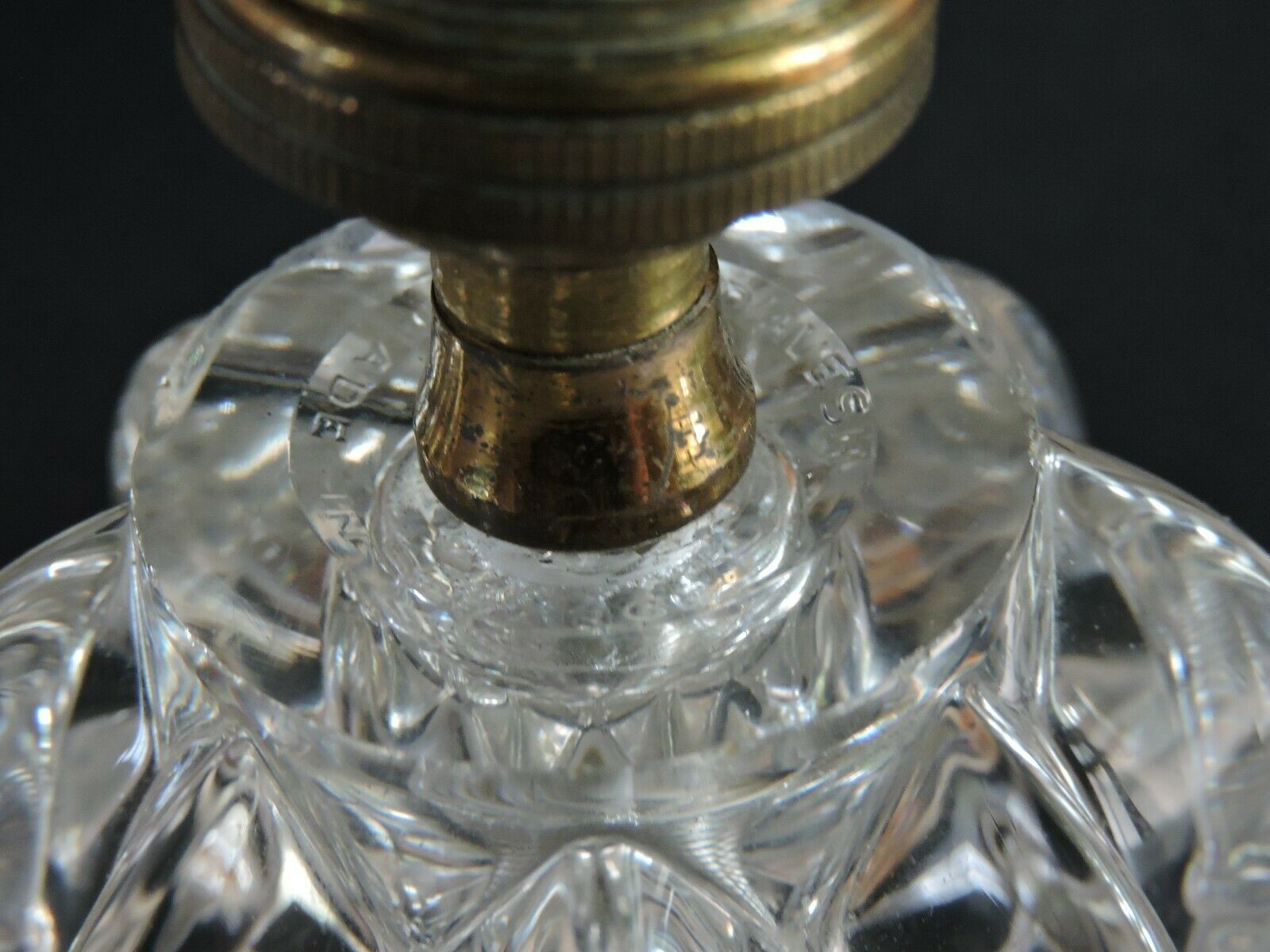 Pied de lampe verre art deco