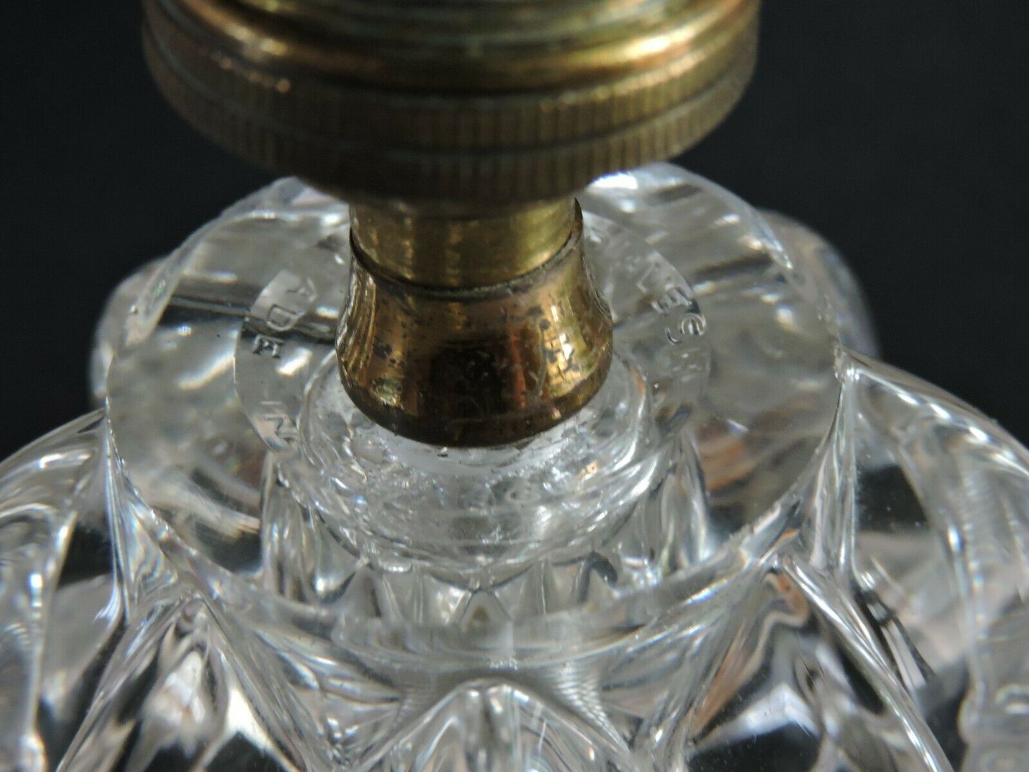 Art deco glass lamp foot