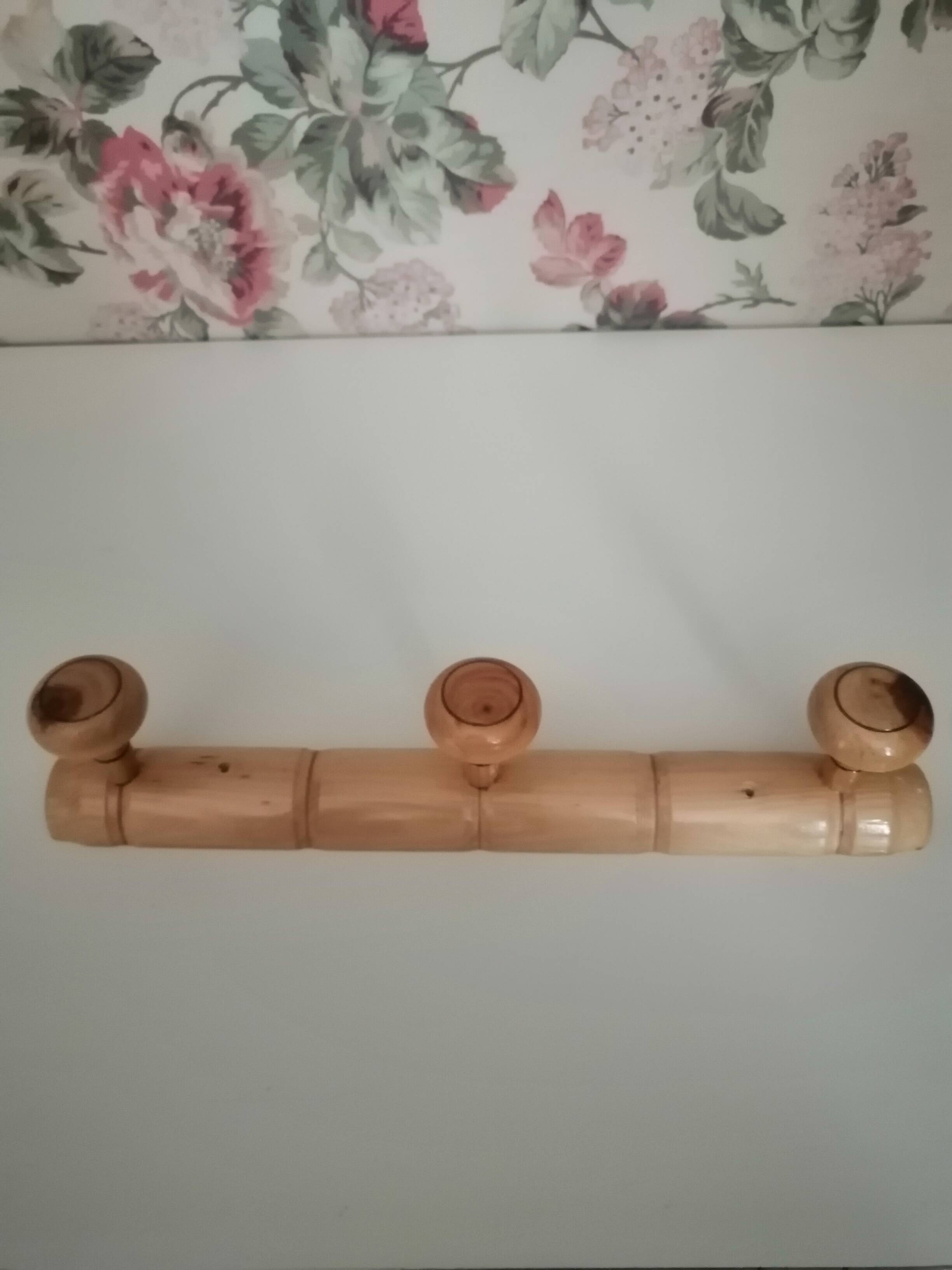 Porte manteau en bois 3 patères