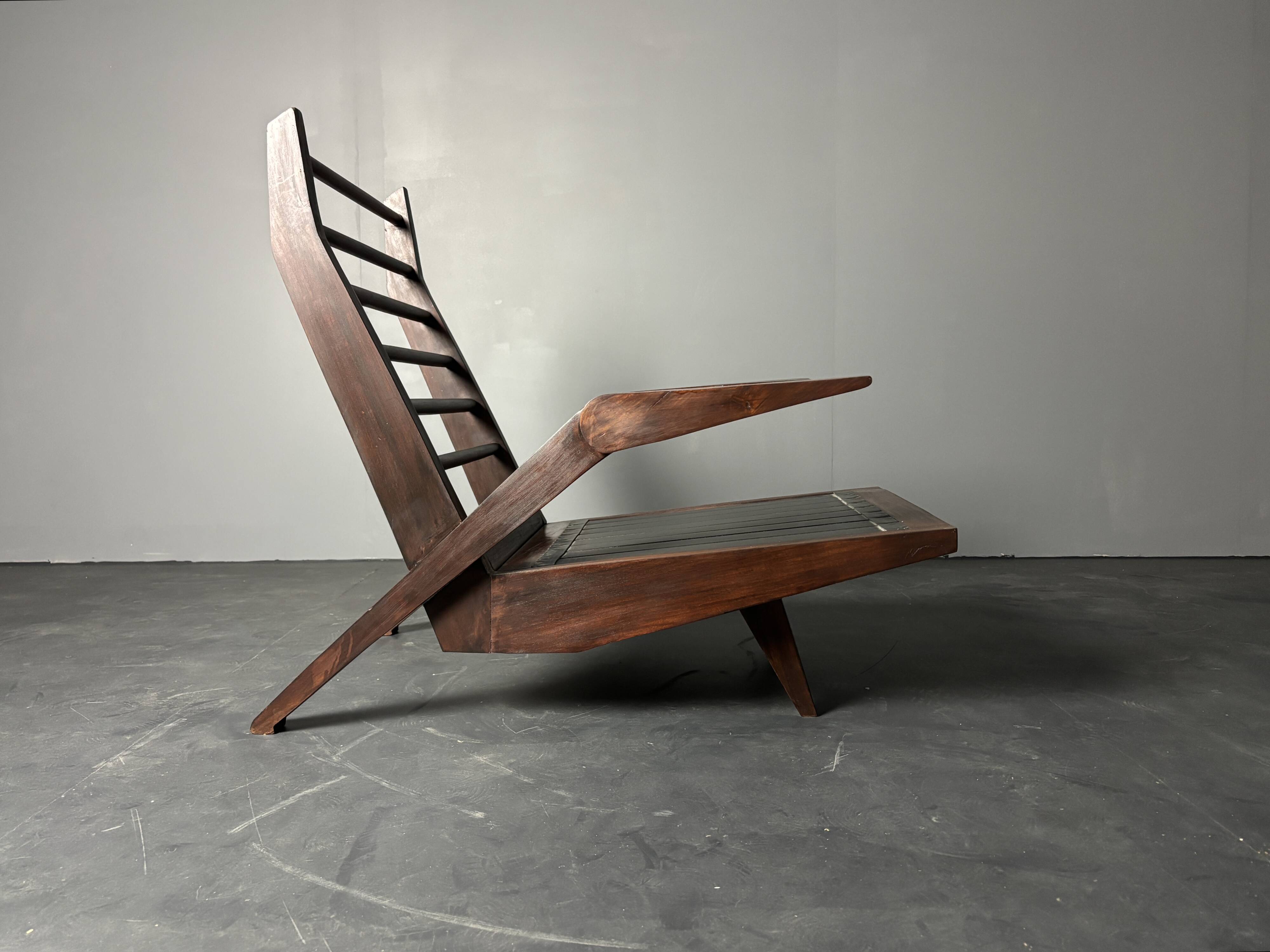 Midcentury Brazilian modernist lounge easy chair by Acacia Gil Borsoi,1950s