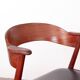 Danish armchair in teak and Skai, by Henning Kjaernulf for Korup Stolefabr.