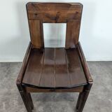 Set of 4 solid pine chairs by Silvio Coppola.