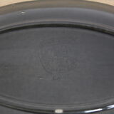 Set of 2 ceramic aperitif cups Niedervillers Calut, mid century, orange flowers