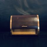 Cigar box 1960 17cm wooden sliding shutter jewelry cigarettes old vintage