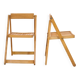 Pair of wooden folding chairs from the 80s.
