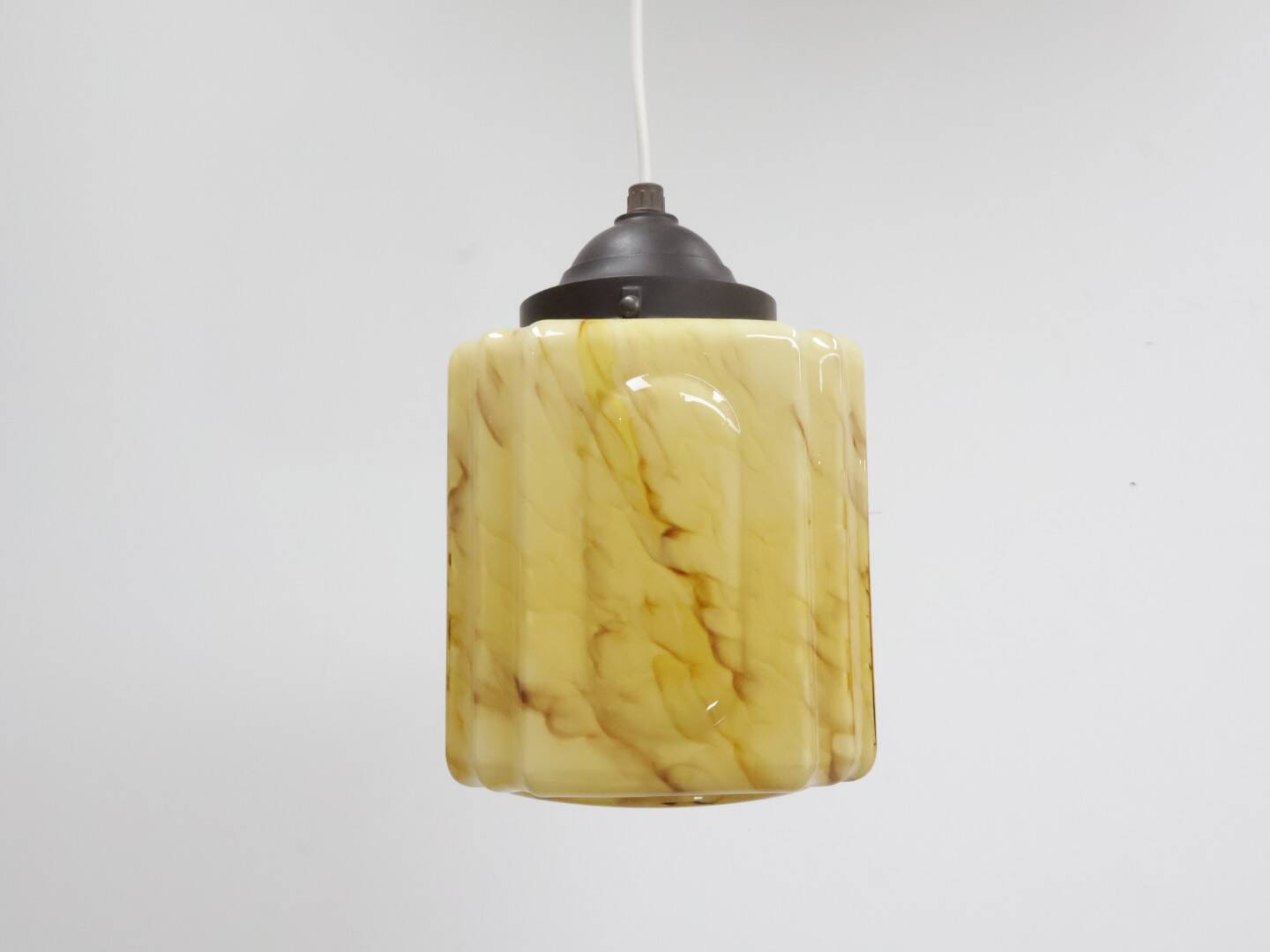 Lustre art déco en verre marbré
