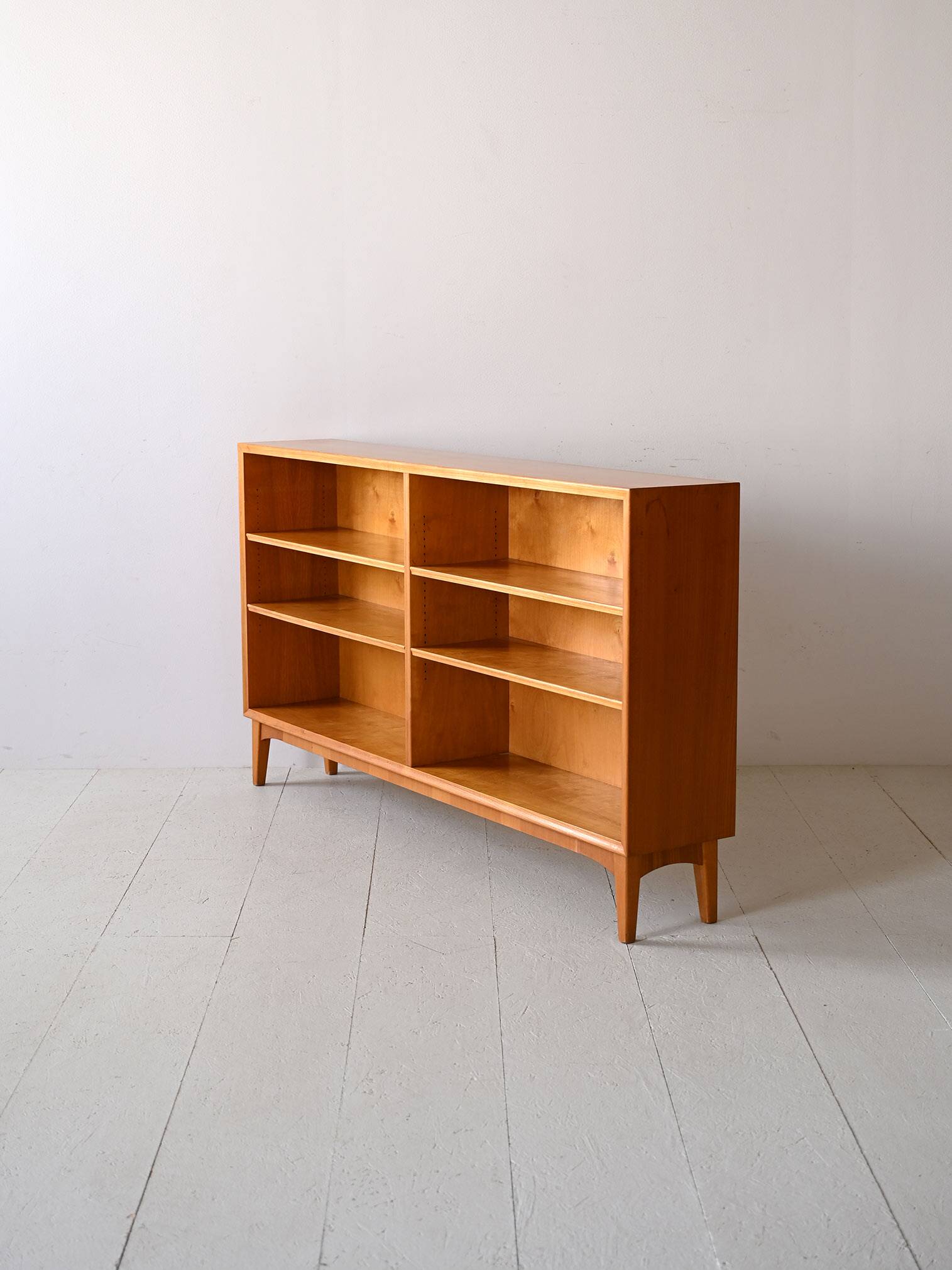 Vintage 1950s bookcase with adjustable shelves