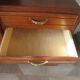 English asymmetrical chest of drawers - Art Deco - Mirror - 2 doors - 5 drawers - Mesh blond oak