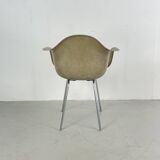Chaise en fibre de verre DAX de Eames Herman Miller en vert écume de mer
