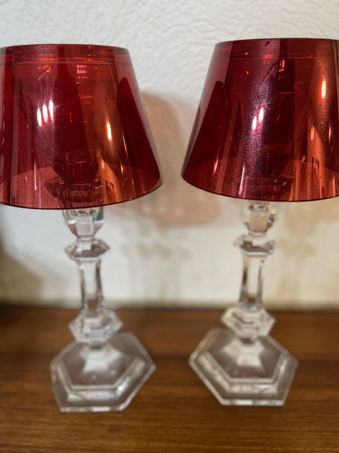 Baccarat Candle Holder Pair