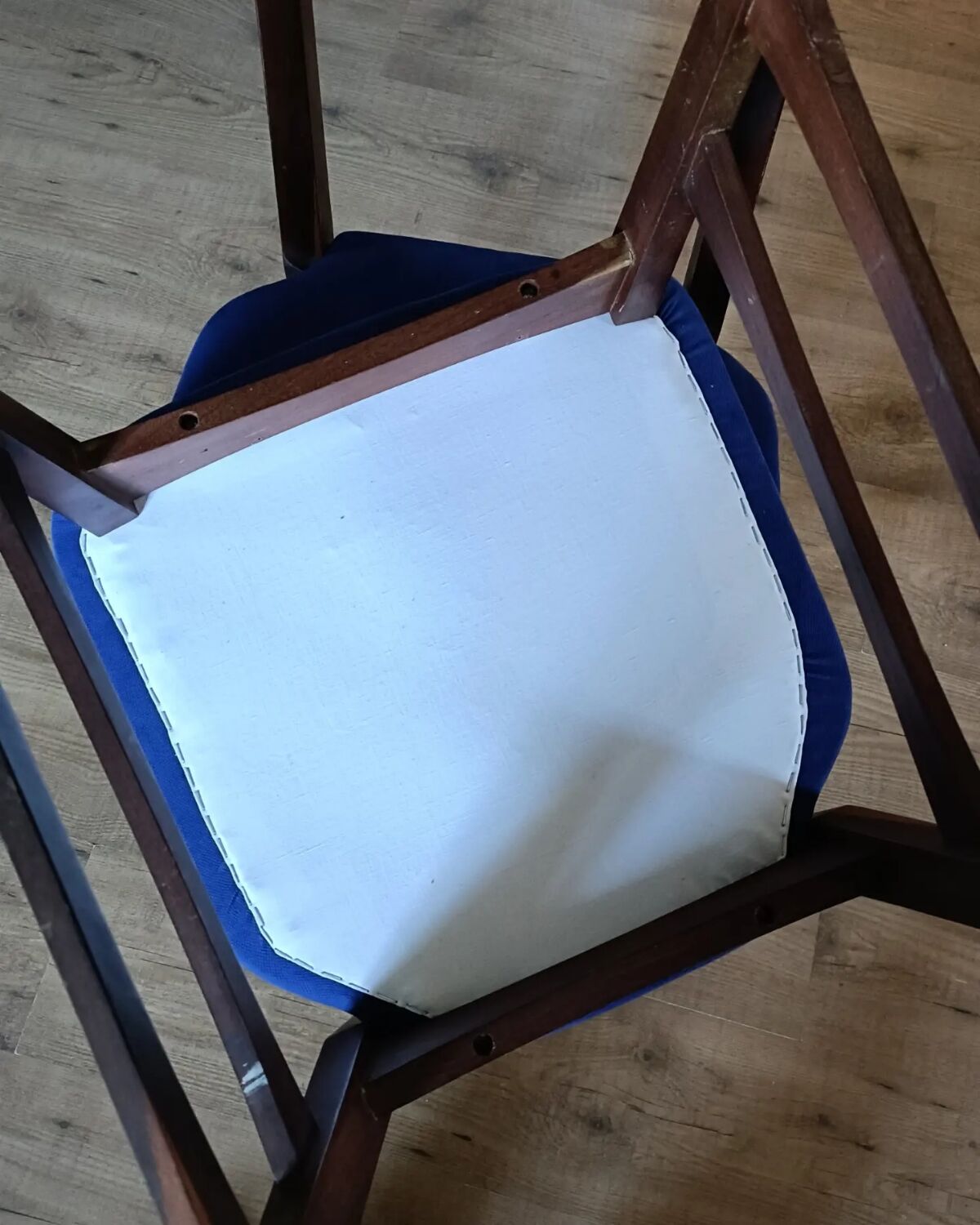 1960s Italian teak chairs in blue