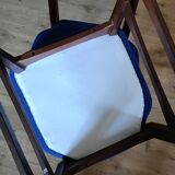 1960s Italian teak chairs in blue