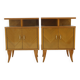 1960s Pair of Nightstands in Ash Finish , Italy