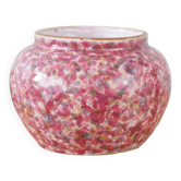 Vase en céramique mouchetée dans les tons de rose, années 1950 ou 1960