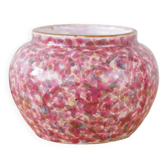 Speckled ceramic vase in shades of pink, 1950s or 1960s