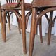 Vintage Bentwood Dining Chairs - Thonet Style - Red Faux Leather - Set of 4