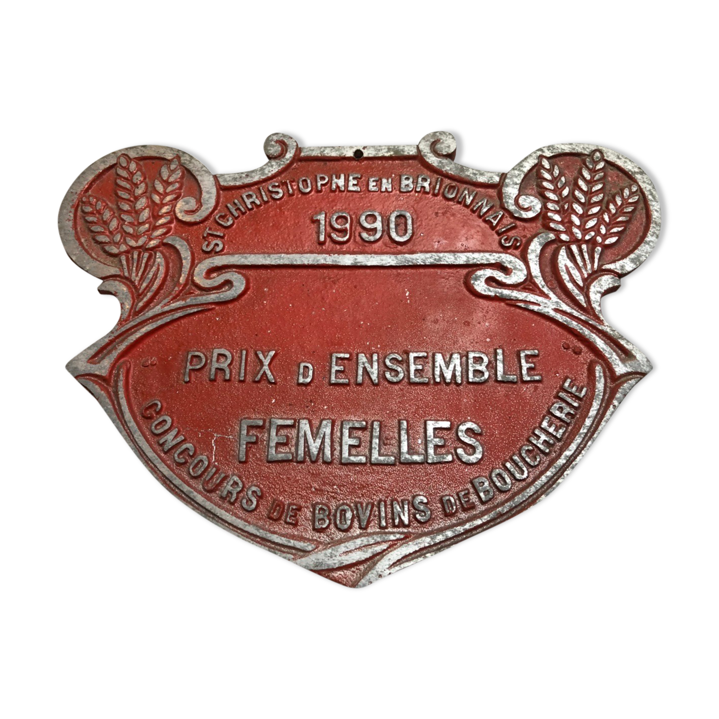 Plaque competition agricole Saint Christophe in brionnais