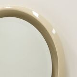 Large round ceramic floating mirror with light, 1960s.
