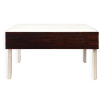 Scandinavian bedside table for Interlubke in rosewood and white melamine, design Germany 1970