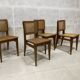 Série de six chaises cannées