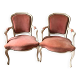 Paires de fauteuils cabriolets style Louis XV
