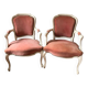 Pair of Louis XV style cabriolet armchairs