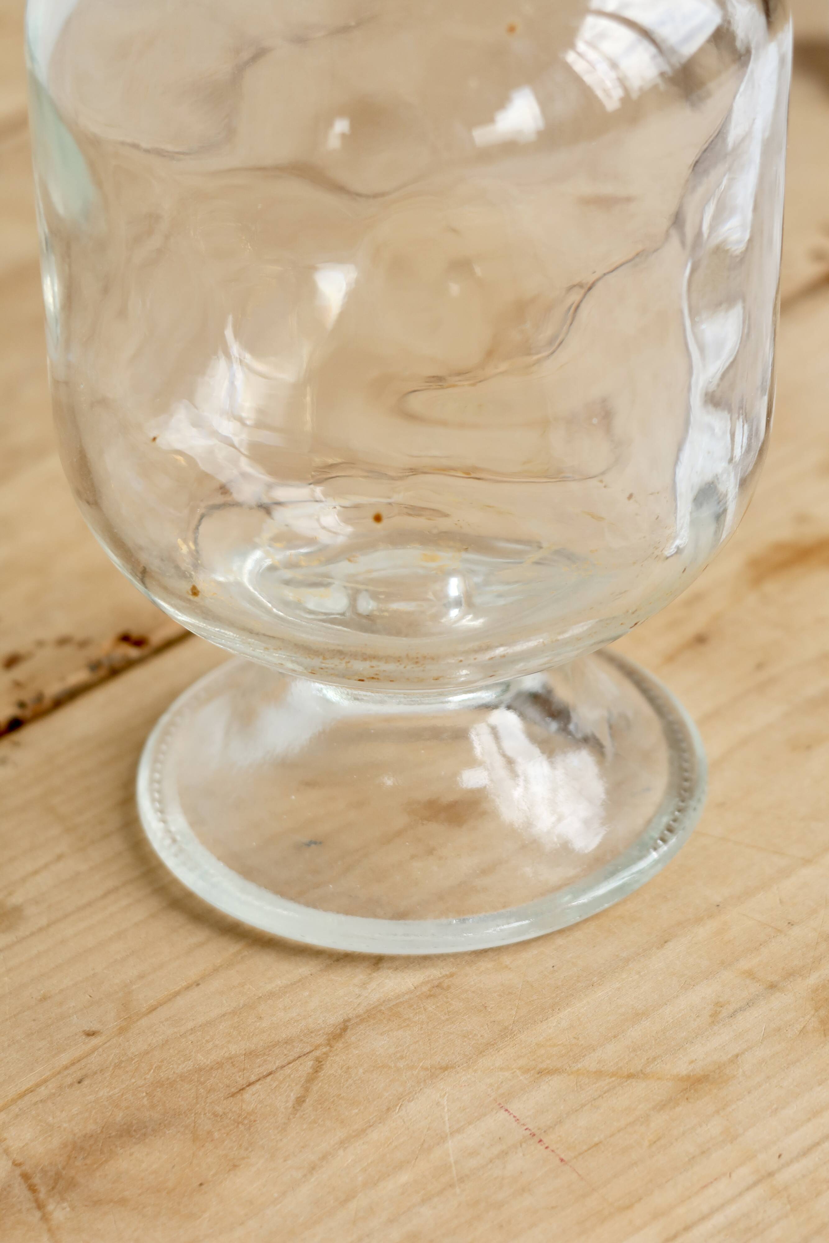Vintage glass carafe with stopper