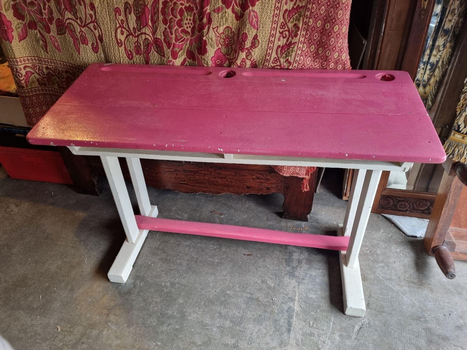 Wooden school desk early twentieth century