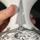 Vase by endre szasz for hollohaza hungary, golden porcelain, 1970s