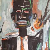 Tribute portrait to Basquiat