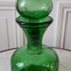 Carafe italienne en verre vert années 70