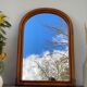 Vintage ethnic rattan mirror