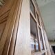 Glass library of a medical school in solid oak from the 1950s.