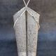 Porte parapluie double en métal blanc, par Mathieu Mategot - années 50